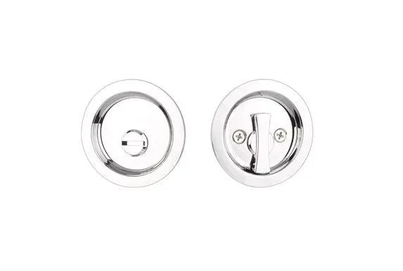 Yale Expressions Tubular Round Pocket Door Lock Polished Chrome