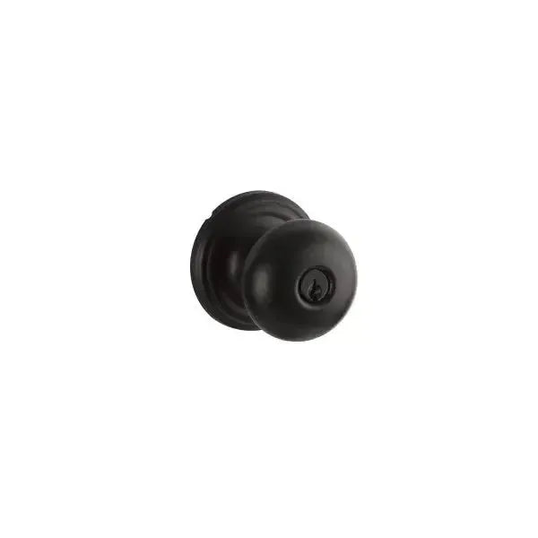 Yale Expressions Walker Knob with Maguire Rosette in Flat Black finish
