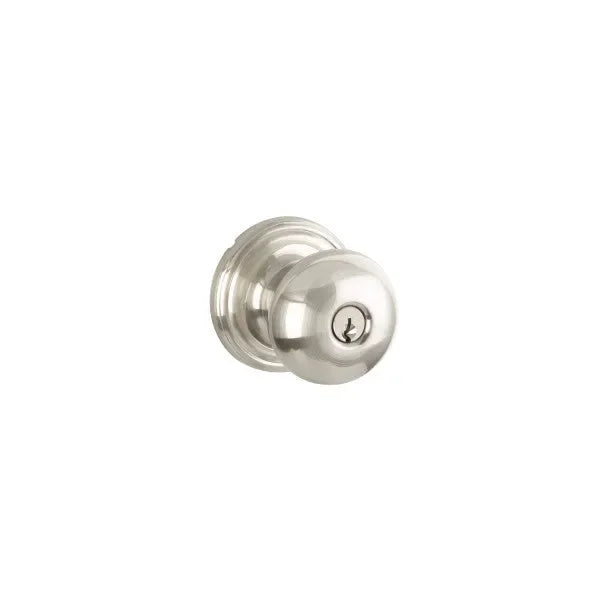 Yale Expressions Walker Knob with Maguire Rosette Satin Nickel