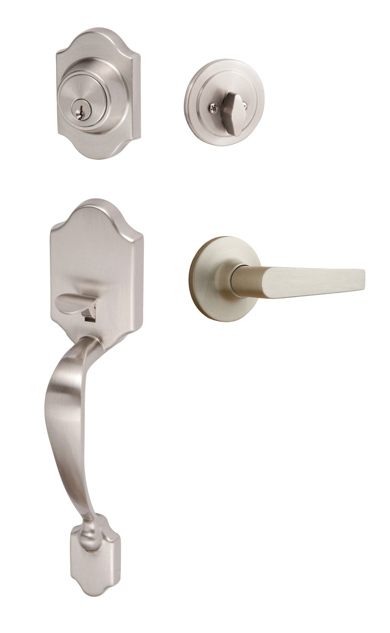 Product shown in Satin Nickel finish